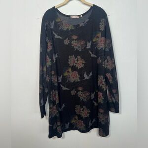 Soft Surroundings Floral Birds Tunic Shirt - Size 2X
